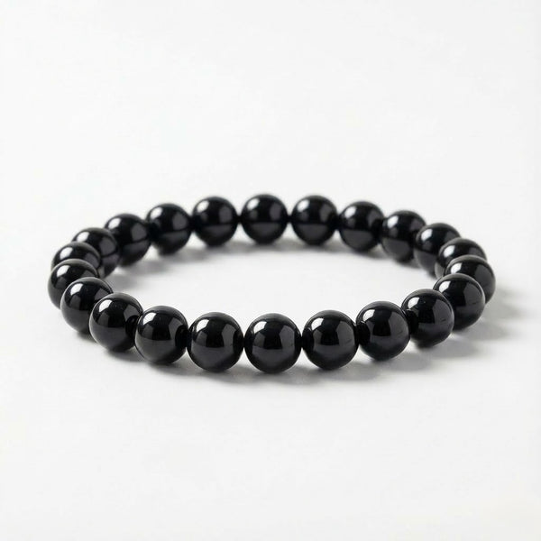 The Crystalite Natural Black Obsidian Bracelet
